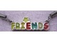 Ogrlica FRIENDS - 38+9 cm. metal i kanap slika 3