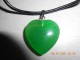 Ogrlica - Srce zeleni žad - poludragi kamen slika 2