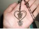 Ogrlica od bakra, privezak srce, lanac spirala slika 1