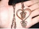 Ogrlica od bakra, privezak srce, lanac spirala slika 3
