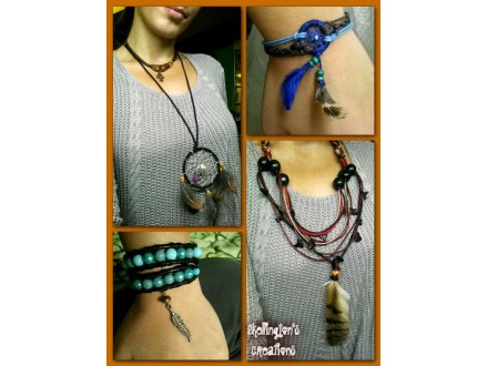 Ogrlice u BOHO,Hipi i Native American stilu,rucni rad