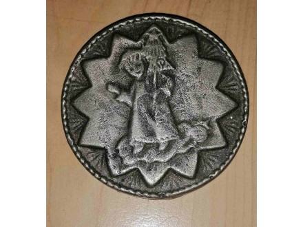 Olovni medaljon zidni novogodišnji ukras  ANĐEO