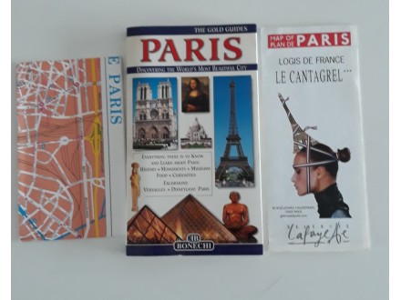 PARIS – THE GOLD GUIDES + PLAN DE PARIS