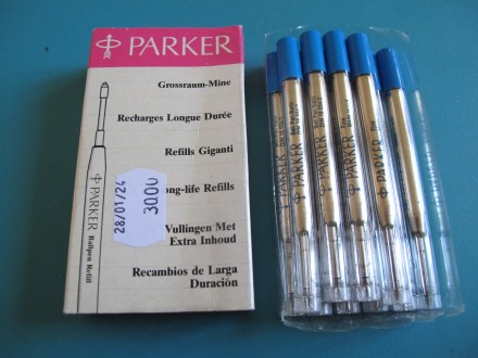 PARKER - nove PLAVE mine-ulošci za hemijske olovke