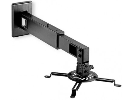 PJWM200BK univerzalni ZIDNI drzac projektora, 15kg, rotirajuci + tilt 30°, 464-607mm