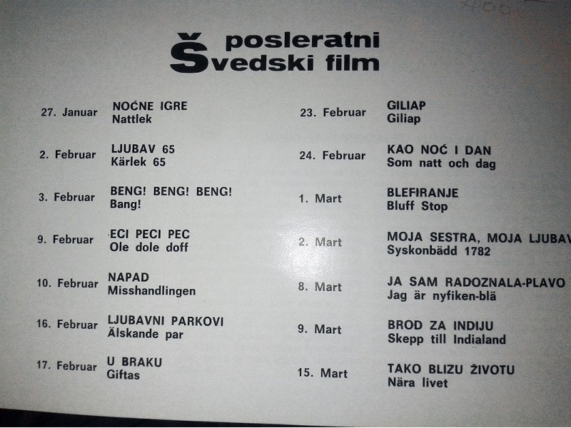 POSLERATNI ŠVEDSKI FILM - Žika Bogdanović i G. Werner