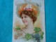 POSTCARD LITHOGRAPHY-lady-1900.g with grapes/XVII-43/ slika 3