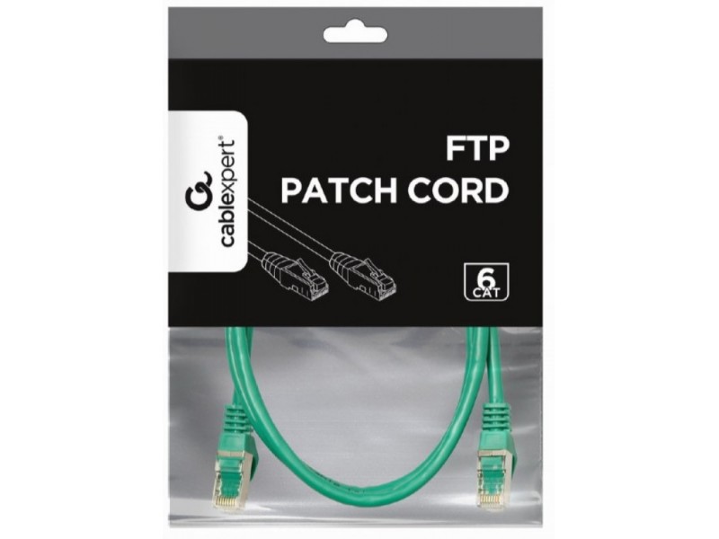 PP6-3M/G Gembird Mrezni kabl, CAT6 FTP Patch cord 3m green