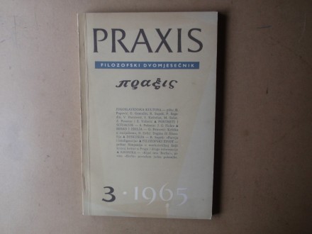 PRAXIS FILOZOFSKI ČASOPIS  3 / 1965