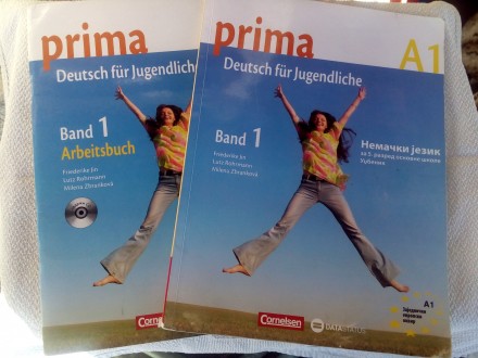 PRIMA A1 DATA status, nemački, udžbenik i radna za 5.r