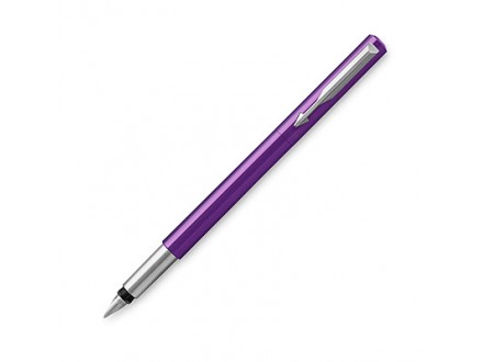 Parker Medium Vector Chrome Trim Nib Fountain Pen - Purple/Blue - Parker