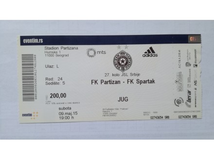 Partizan-Spartak 9.5.2015