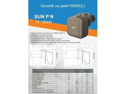 Pelet Gorionik FERROLI SUN P12N (30-55kw)NOV