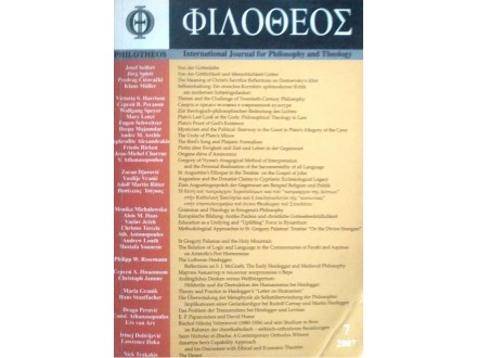 Philotheos: International Journal for Philosophy ...