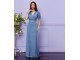 Plava svetlucava haljina slika 1