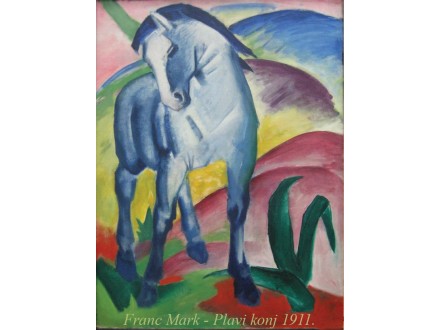 Plavi konj - Franc Mark - magneti za frizider novo