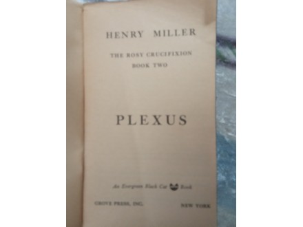 Plexus. Henry Miller