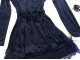 Pliš crna haljinica sa čipka detaljima  S  Ramena 38-40 slika 3