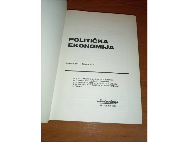 Politička ekonomija - Smiljan Jurin