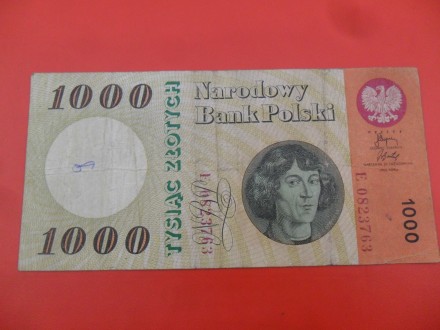 Poljska-Poland 1000 Zlotych 1965, v2, P8202, eR