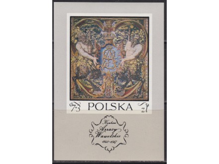 Poljska Vavelski tapiserija blok čisto