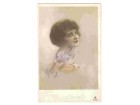 Portret zene,color motivska razglednica,1919,putovala.