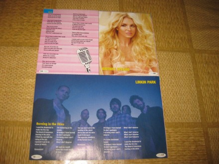 Poster Song Book: Britney Spears, Linkin Park, 30 Secon