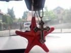 Pravoslavni veliki krst za retrovizor u autu,ogrlica