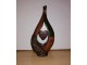 Prelep masivni drveni ukras kao vaza i svećnjak Indija slika 1