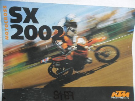 Prospekt KTM SX 2002 , engleski, A 4 format