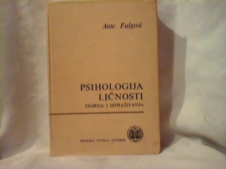 Psihologija ličnosti Ante Fulgosi