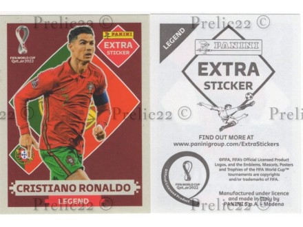 Qatar 2022 - Extra stickers Legend CRISTIANO RONALDO -