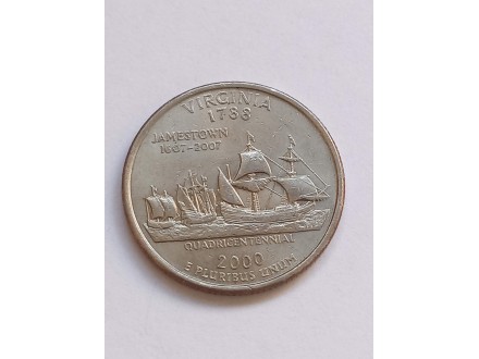 Quarter Dollar 2000.g - Virginia - Amerika - Brodovi