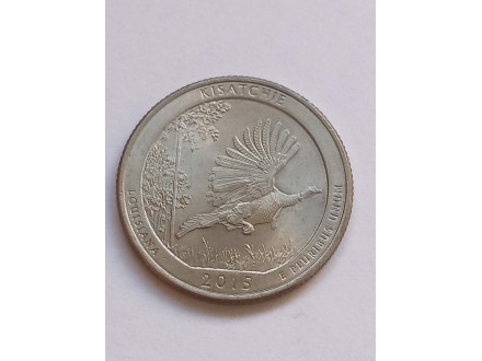 Quarter Dollar 2015.g - Lousiana - Ptica - USA