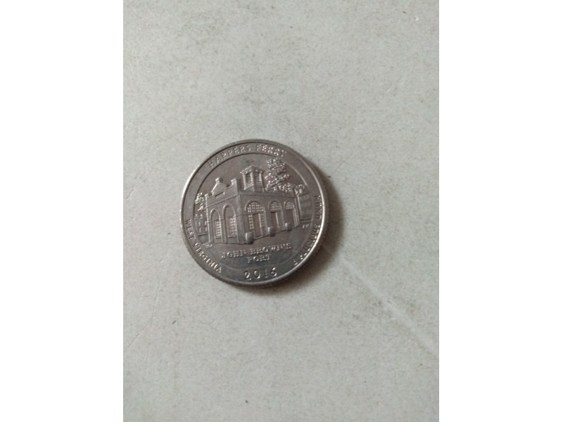 Quarter dolar,  USA, 2016. Harpers Ferry