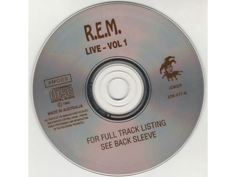 R.E.M. - Unauthorised Live Vol.1