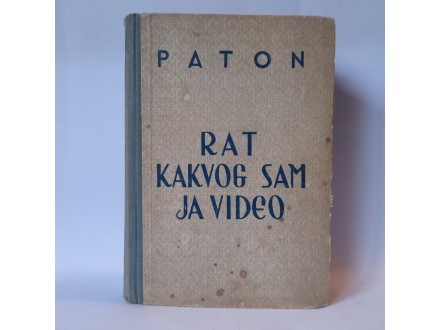 RAT KAKVOG SAM JA VIDEO: Paton