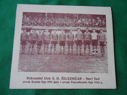 RUKOMENTNI KLUB S.D.ŽELJEZNIČAR NOVI SAD-1953.g-/XI-03/