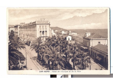 Razglednica Italija San Remo 1926.