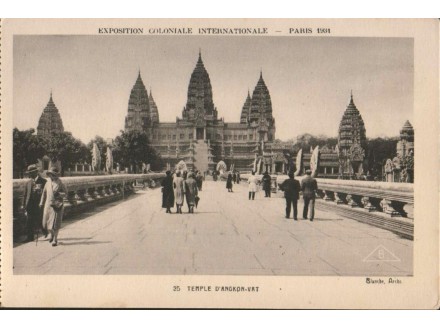 Razglednica Kolonijalna izložba Pariz 1931 Angkor Vat