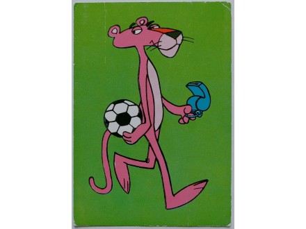 Razglednica Pink panter fudbal