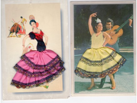Razglednica Španija flamenko, 3 kom