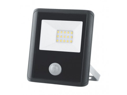 Reflektor LED SMD 10W crni sa fiksnim senzorom