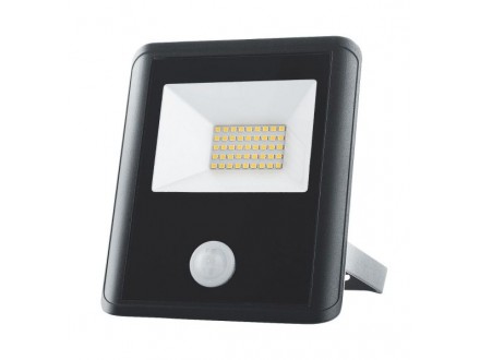 Reflektor LED SMD 30W crni sa fiksnim senzorom