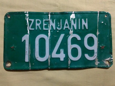 Registarska tablica Zrenjanin