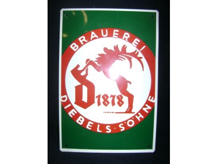 Reklama limena Diebels Brauerei pivo