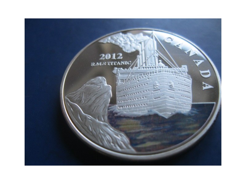 Replika      Titanic silver coin - FIJI 2012 PP/UNC