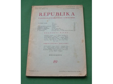 Republika br. 10, 1948. (listopad 1948.)