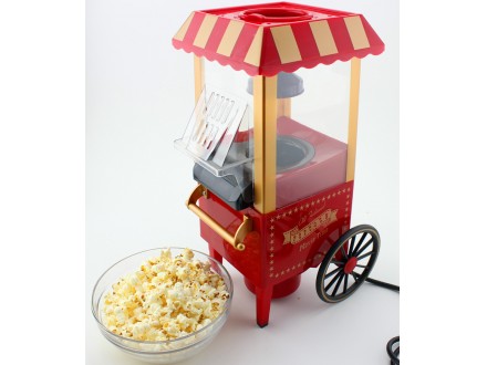 Retro Aparat za kokice - Aparat za kokice na vruc vazduh bez ulja - Retro popcorn Maker