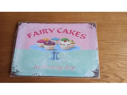 Retro dekorativna tabla-Fairy CAKES